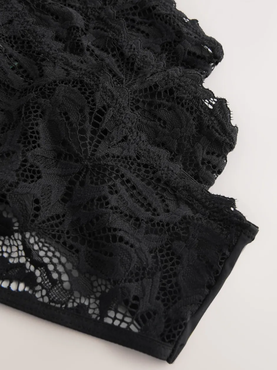 Next Noir - Lot de 3 culottes NVPL en dentelle sur le devant New