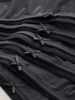 Next Noir - Lot de 7 culottes NVPL avec dos en dentelle Best