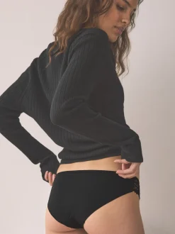 Next Noir - Lot de 3 culottes NVPL en dentelle sur le devant Discount