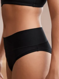 Next Noir - Lot de 2 culottes Ultimate Comfort Jambe haute taille haute New