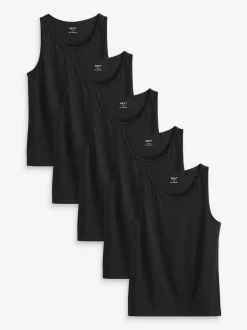 Next Noir - Lot de 5 gilets à superposer 100% coton Sale