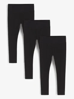 Next Noir - Lot de 3 leggings (3-16ans) Taille haute Online