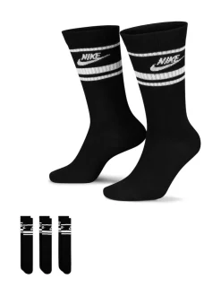 Nike Noir - Lot de 3 paires de chaussettes Sportswear Everyday Essential blanches Hot