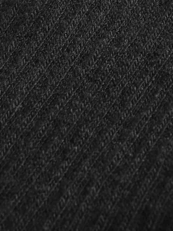 Next Noir - Lot de 5 paires de chaussettes côtelées en coton majoritaire à semelle intérieure rembourrée Discount