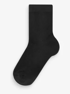 Next Noir - Lot de 7 paires de chaussettes à semelle intérieure rembourrée Clearance