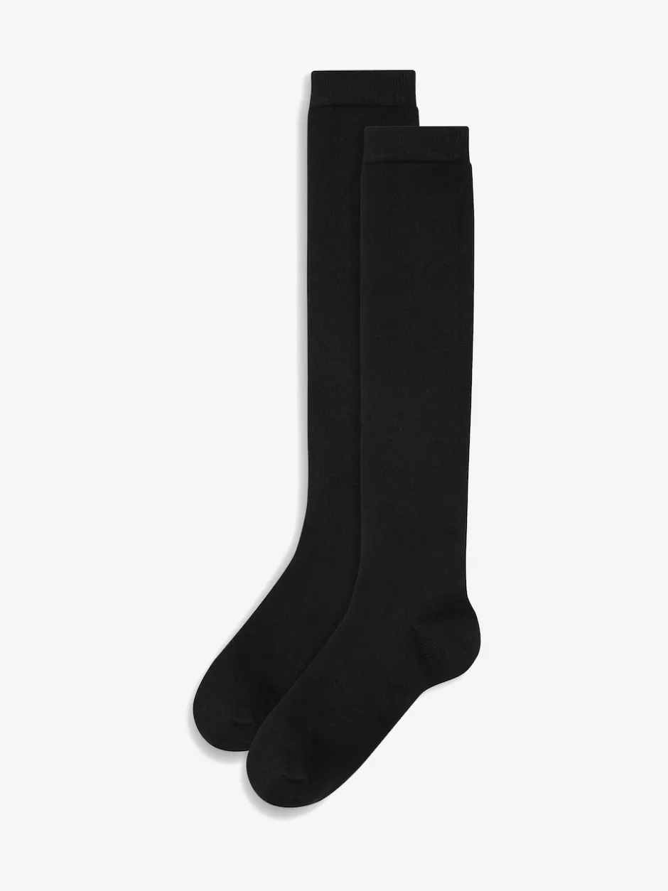 Next Noir - Lot de 2 paires de chaussettes hauteur genou en modal Online