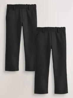 Next Noir - Lot de 2 pantalons d’école à enfiler coupe standard (3-17ans) Outlet