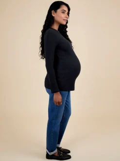 Jojo Maman Bébé - Lot de 2Hauts de grossesse et d’allaitement côtelés Noir Sale