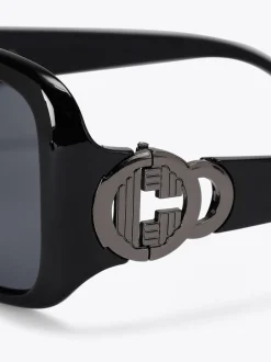 Carvela Noir - Lunettes de soleil oversize C Clearance