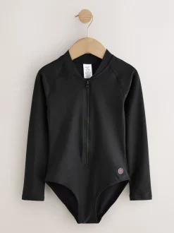 Next - Maillot de bain Sunsafe à manches longues (3mois-16ans) Noir Online