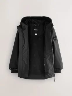 Baker by Ted Baker Noir - Manteau doublé en polaire imperméable Online