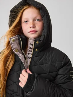 Baker by Ted Baker Noir - Manteau Ceinturé , mi-lourd, matelassé et Résistant à la douche Outlet