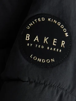 Baker by Ted Baker Noir - Manteau matelassé long imperméable fille Best