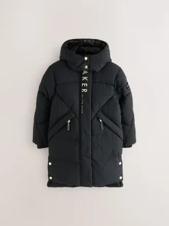 Baker by Ted Baker Noir - Manteau matelassé long imperméable fille Best