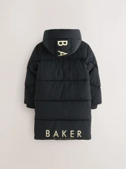 Baker by Ted Baker Noir - Manteau matelassé long imperméable fille Best