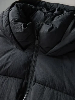 The Set Noir - Manteau mi-long matelassé long à capuche Outlet