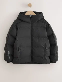 Next - Manteau rembourré doublé en micropolaire Résistant à la douche (3-17ans) Noir Clearance