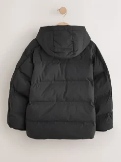 Next - Manteau rembourré doublé en micropolaire Résistant à la douche (3-17ans) Noir Clearance