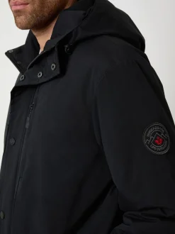 Threadbare Noir - Manteau matelassé à capuche imperméable Sale