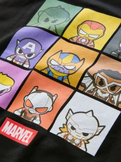 Next Noir - Marvel Avengers T-shirt Manches courtes (3-16ans) New