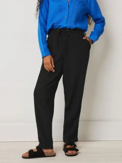 M&Co Noir - Petites tailles Lin Joggers