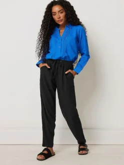 M&Co Noir - Petites tailles Lin Joggers