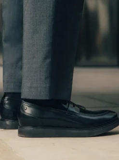 Base London Noir - Mocassins Sid Penny