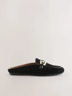 Next Noir - Mocassins Forever Comfort® en cuir avec bordures matérielles Discount