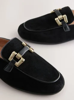 Next Noir - Mocassins Forever Comfort® en cuir avec bordures matérielles Discount