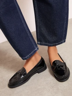 Friends Like These Noir - Mocassins Comfort nœud habillés en similicuir verni Hot