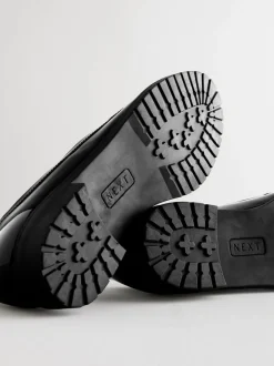 Next Noir - Mocassins vernis à glands avec détails métalliques Sale