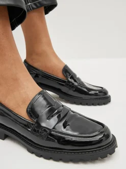 Next Noir - Mocassins vernis épais Online