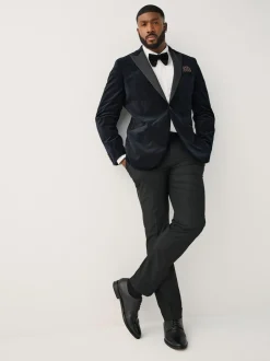 Next Noir - Moulant - Blazer Motionflex Extensible en velours Sale