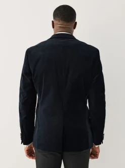 Next Noir - Moulant - Blazer Motionflex Extensible en velours Sale