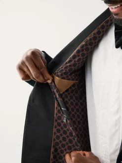 Next Noir - Moulant - Blazer Motionflex Extensible en velours Sale