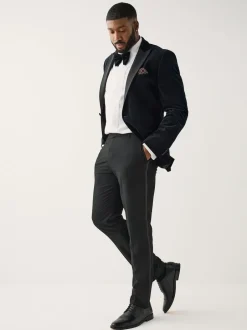 Next Noir - Moulant - Pantalons de smoking texturés Motionflex avec bande latérale Online