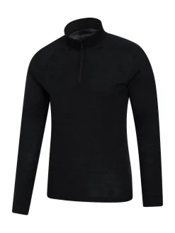 Mountain Warehouse Noir - Mens Merino Quarter Zip Thermal Top Online