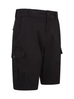 Mountain Warehouse - Mens Lakeside 100% Cotton Cargo Shorts Noir Hot