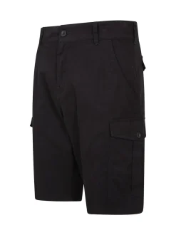 Mountain Warehouse - Mens Lakeside 100% Cotton Cargo Shorts Noir Hot