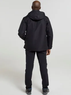 Mountain Warehouse - Mens Fell 3-In-1 Veste résistante à l'eau Noir Sale