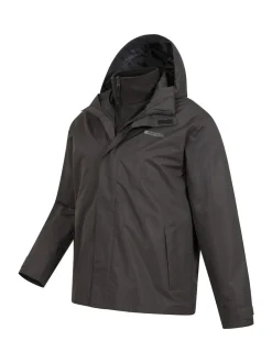 Mountain Warehouse - Mens Fell 3-In-1 Veste résistante à l'eau Noir Sale