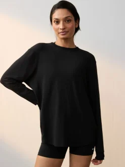 Nike Noir - haut décontracté Dri-FIT à manches longues Outlet