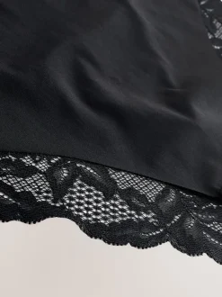 Next Noir - No VPL Lace Back Briefs 3 Pack Jambe haute taille haute New