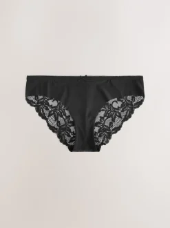 Next Noir - No VPL Lace Back Briefs 5 Pack Brésilien Clearance