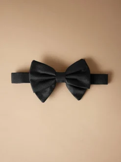 Next Noir - Nœud papillon en soie texturée Signature Made In Italy Sale