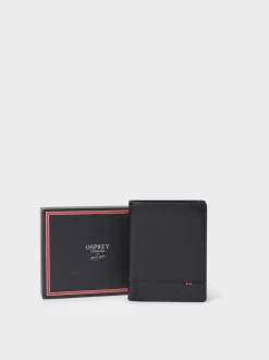Osprey London Noir - The London Leather Wallet avec poche à pièces Hot