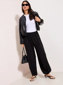 Friends Like These Noir - Pantalon ballon à taille élastique New