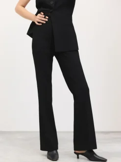 Next Noir - Pantalon bootcut habillé avec laine Outlet