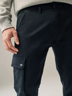 Next Noir - Pantalon cargo coupe ajustée Motionflex stretch Discount