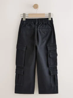 Next Noir - Pantalon cargo en coton tissé en sergé (3-16ans)